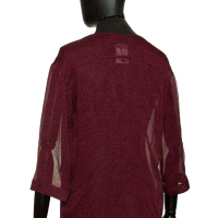 Camisa Chanel Seda Marsala Estampada-36