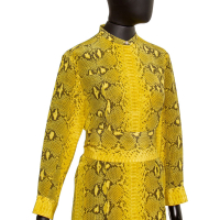 Camisa Chloé Amarela Estampada Cobra-36
