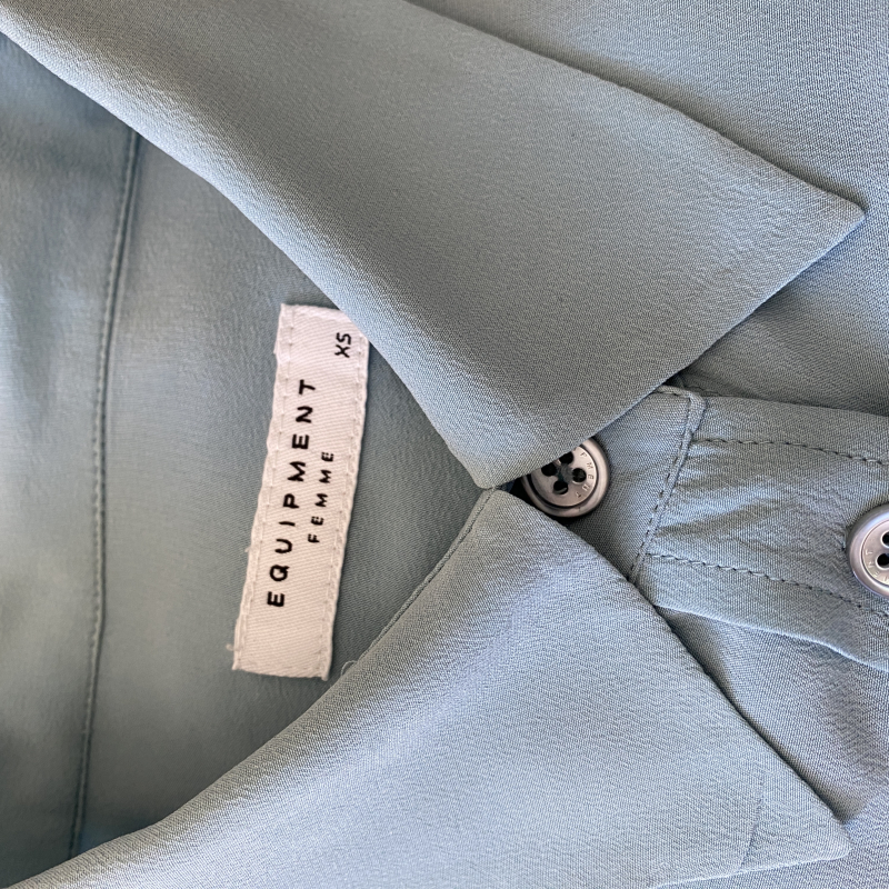 Camisa Equipment Femme Seda Azul