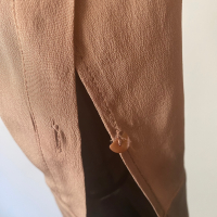 Camisa Gucci Seda Nude Gola Amarela - 36