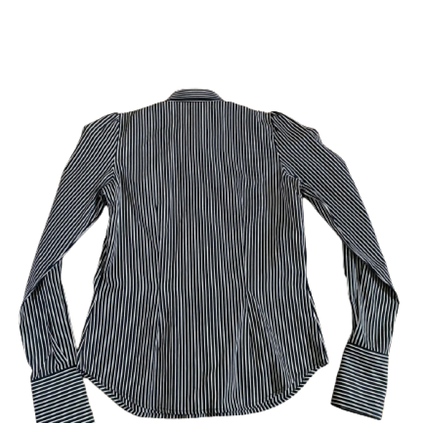 Camisa Ralph Lauren Listrada Social preta e branca-PP