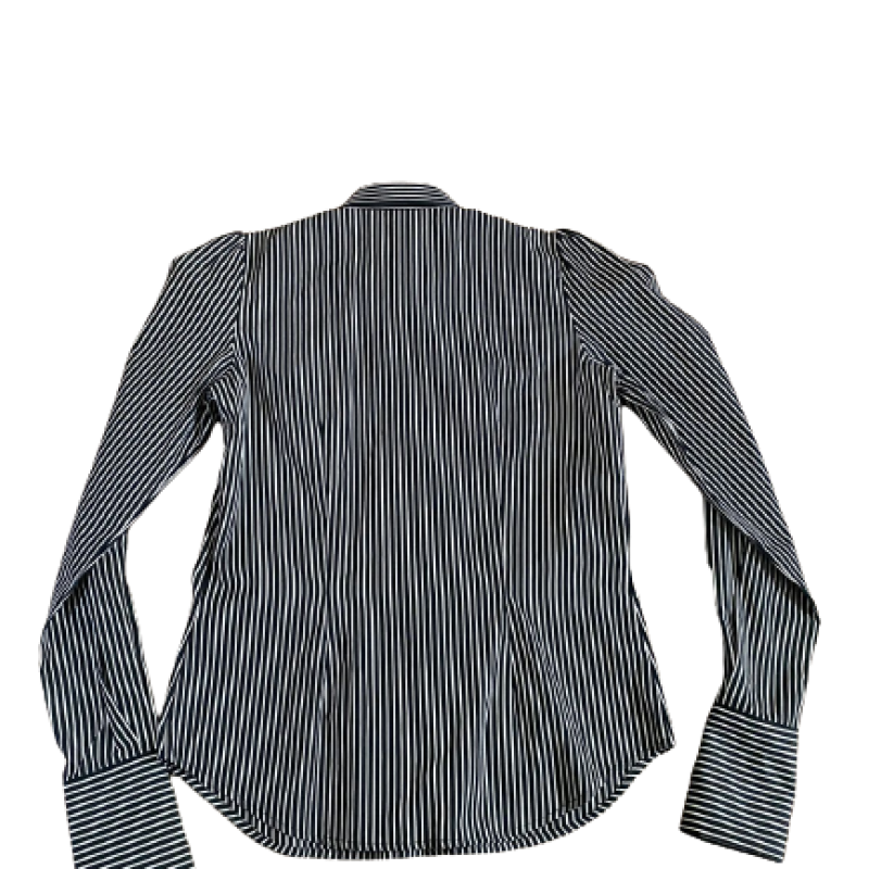 Camisa Ralph Lauren Listrada Social preta e branca-PP