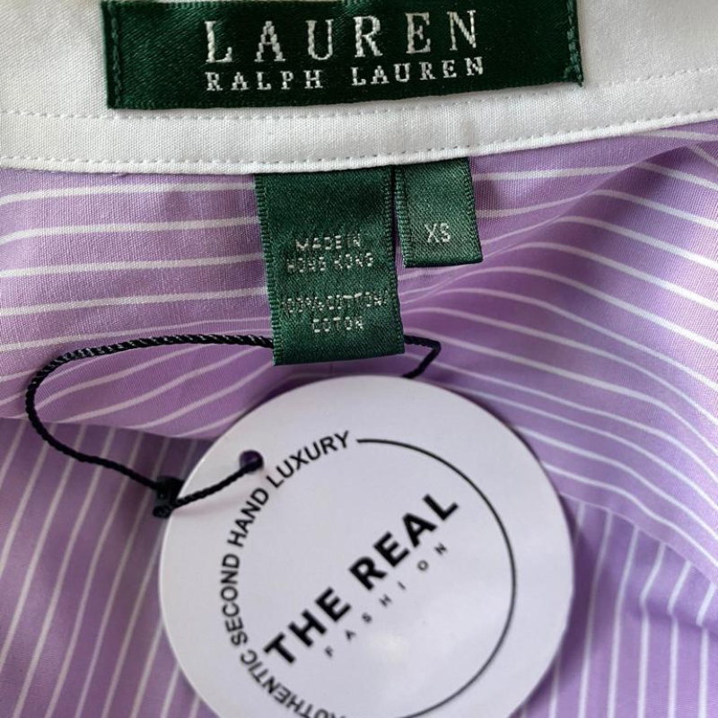 Camisa Ralph Lauren Social Lilás listrada-PP