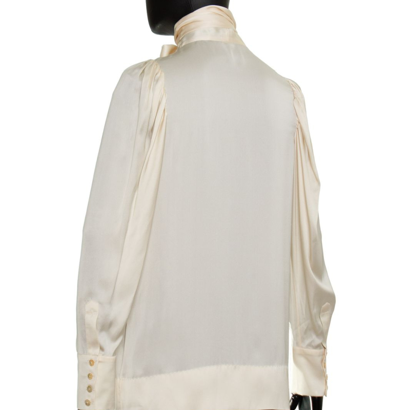 Camisa Stella Mccartney Seda Off-White-40
