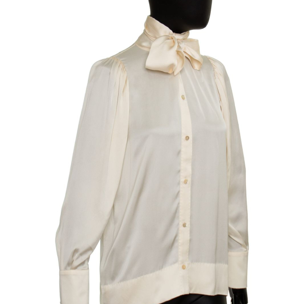 Camisa Stella Mccartney Seda Off-White-40