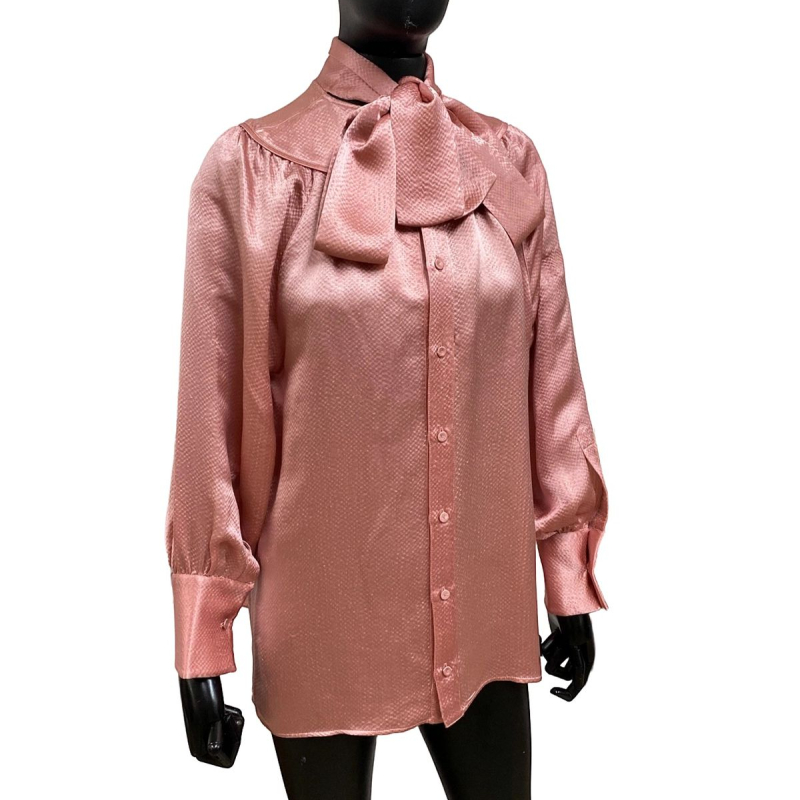 Camisa Valentino Seda Rosa-40