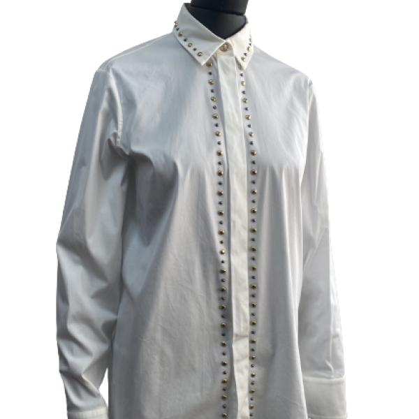 Camisa Versace Branca Manga Longa-42