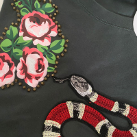 Camiseta Gucci Embellished Verde - M