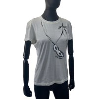 Camiseta Louis Vuitton Off-White Paetê Nunca Usada - P