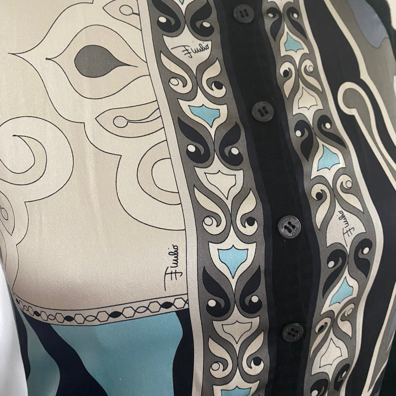 Cardigan Emillio Pucci Malha Seda Preto - M