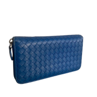 Carteira Bottega Veneta Intrecciato Azul