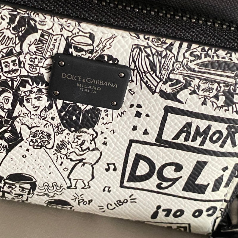 Carteira Dolce &amp; Gabbana Preta C/ Branca