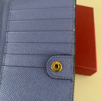 Carteira Salvatore Ferragamo Continental Azul - Nunca usada.