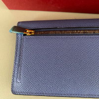 Carteira Salvatore Ferragamo Continental Azul - Nunca usada.