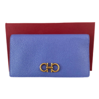 Carteira Salvatore Ferragamo Continental Azul - Nunca usada.