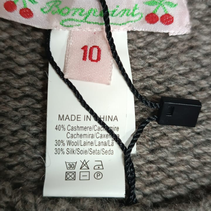 Casaco Bonpoint Cinza Infantil 10A