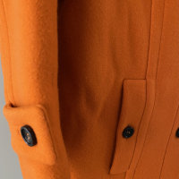 Casaco Sobretudo Burberry Lã Laranja
