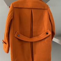 Casaco Sobretudo Burberry Lã Laranja