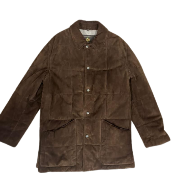 Casaco Sobretudo Loro Piana Suede Marrom-G