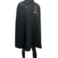 Casaco Versace Pelerine Preto-42