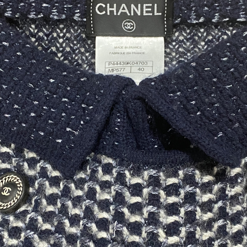 Cashmere Chanel Embellished Azul Marinho - 38 Cashmere Chanel Embellished Azul Marinho - 38