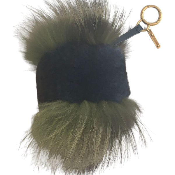 Charm Fendi Pom Pom Azul C/ Verde