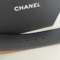 Cinto Chanel Couro Preta 90