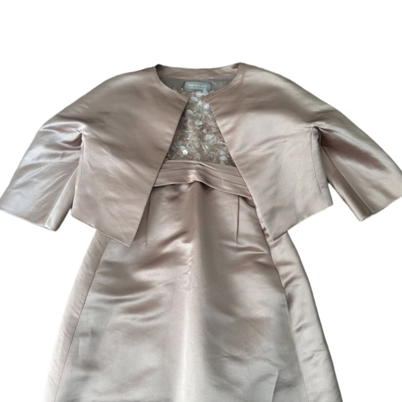 Conjunto Blazer e Vestido Reinaldo Lourenço Seda Rosa Acetinato-P Conjunto Blazer e Vestido Reinaldo Lourenço Seda Rosa Acetinato-P