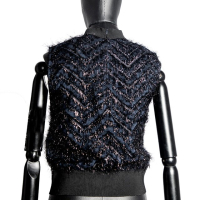 Blusa Talie NK Seda Azul Marinho Embellished