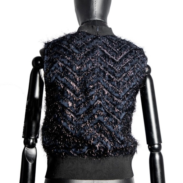 Blusa Talie NK Seda Azul Marinho Embellished