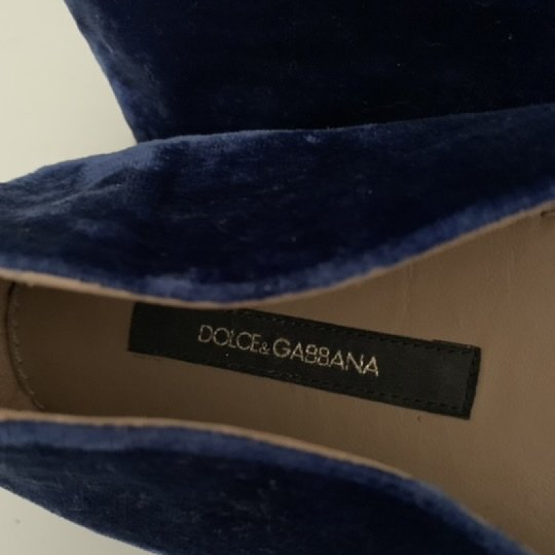 Espadrille Dolce & Gabbana Veludo Azul Espadrille Dolce & Gabbana Veludo Azul