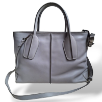 Bolsa Tod's de Couro Hooly Cinza