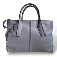 Bolsa Tod's de Couro Hooly Cinza