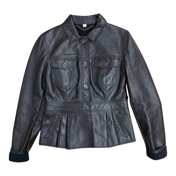 Jaqueta Burberry Couro Marrom - 36