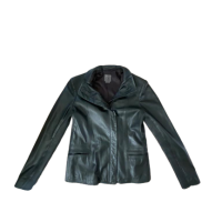Jaqueta Calvin Klein Couro Preta-P