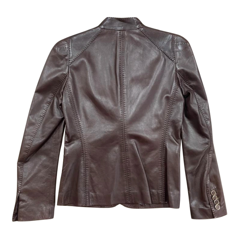 Jaqueta Gucci Couro Marrom - 40 Jaqueta Gucci Couro Marrom - 40