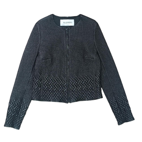 Jaqueta Valentino Couro Preto-40