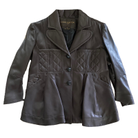 Jaqueta Louis Vuitton Embellished Couro Marrom
