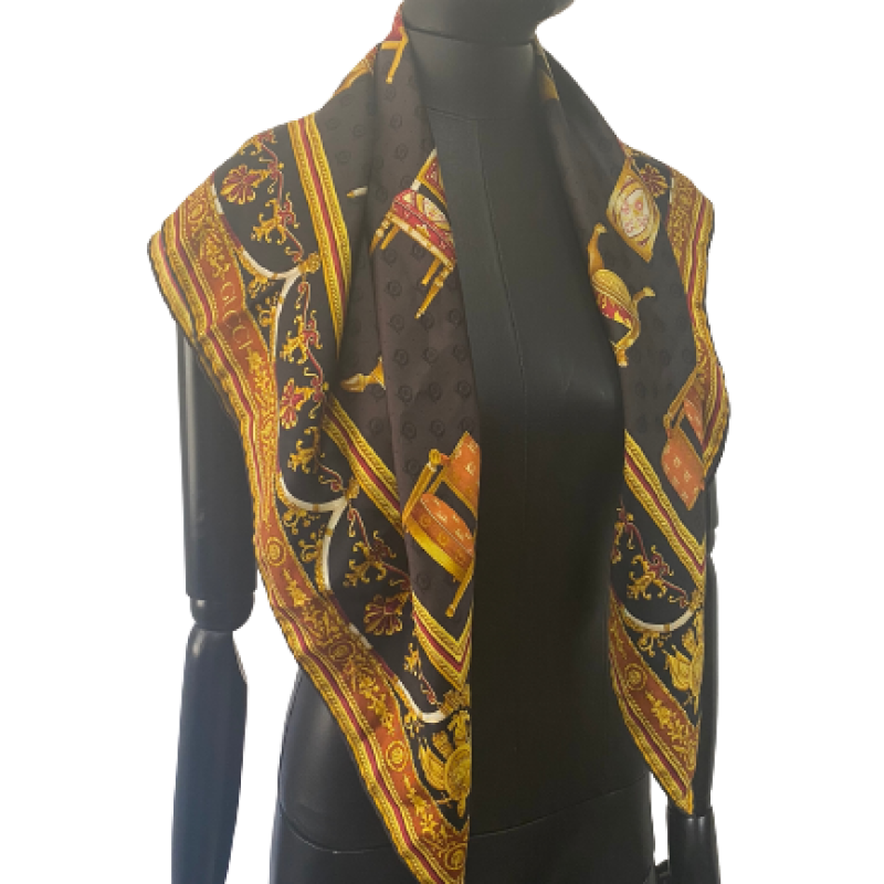 Lenço Gucci Seda Estampado Lenço Gucci Seda Estampado