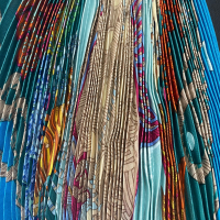 Lenço Hermès Seda Estampado Azul