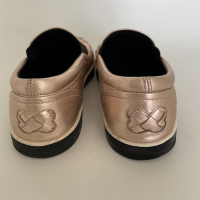 Mocassim Bottega Veneta Intrecciato Dourado 