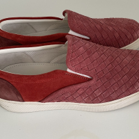 Slip On Bottega Veneta Intrecciato Vinho