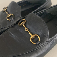 Mocassim Gucci Couro Preto Horsebit - 37