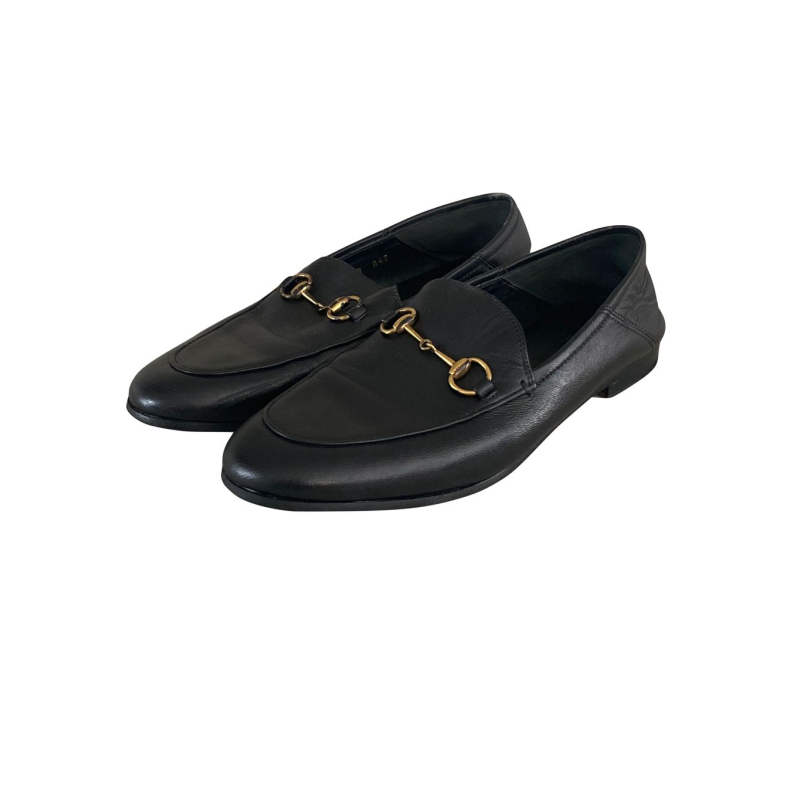 Mocassim Gucci Couro Preto Horsebit - 37