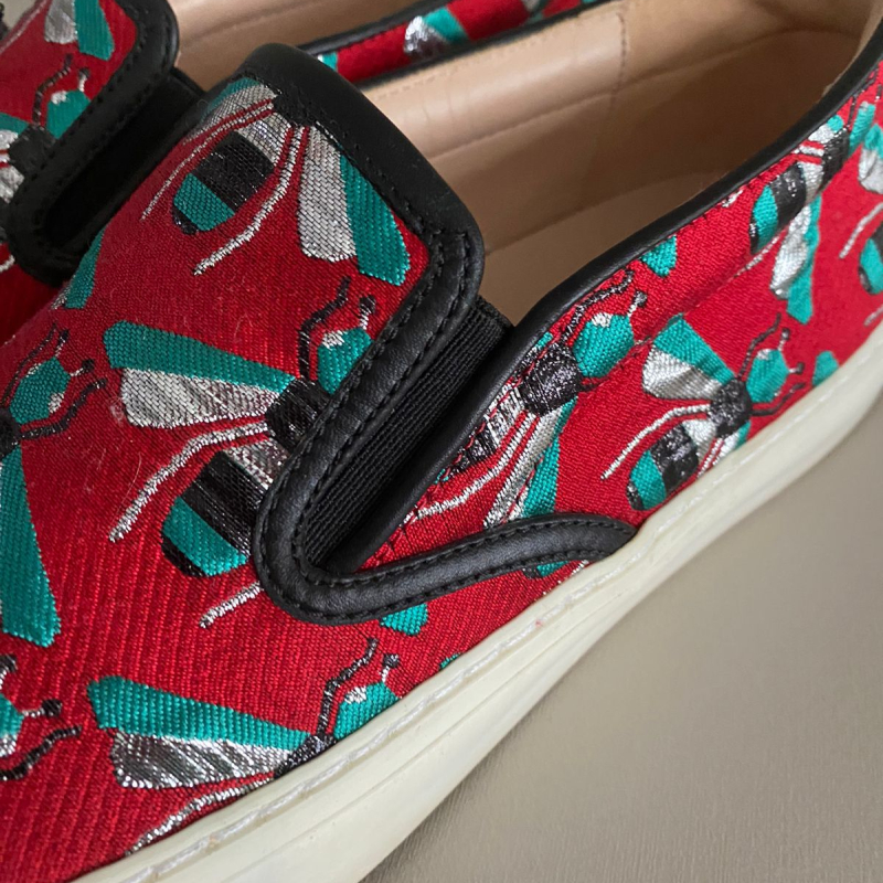 Slip On Gucci Embellished Mosca - 37