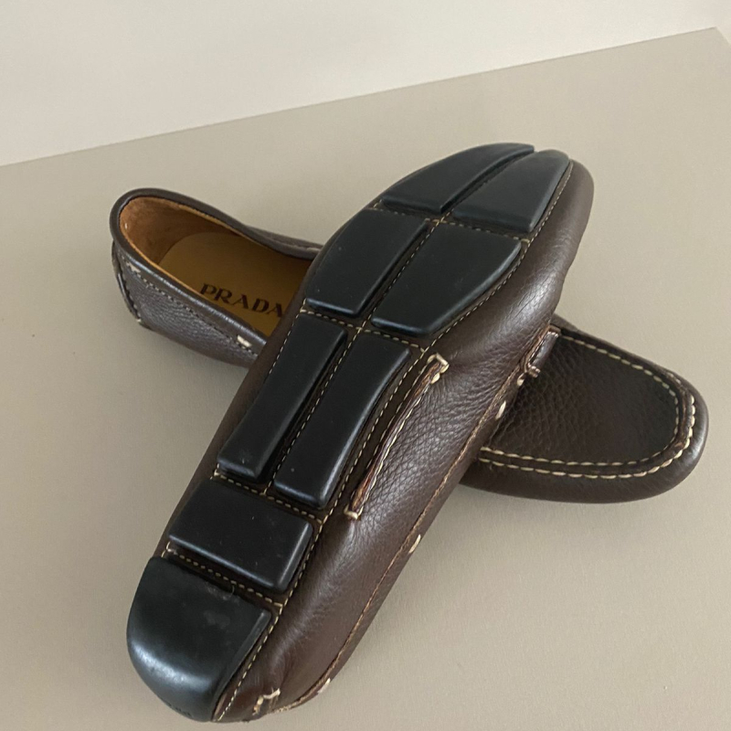 Mocassim Prada Couro Marrom - 37 Mocassim Prada Couro Marrom - 37