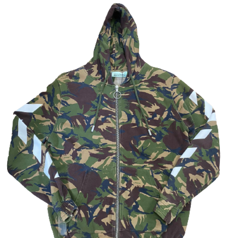 Moletom OFF-WHITE Exército com Capuz-P Moletom OFF-WHITE Exército com Capuz-P