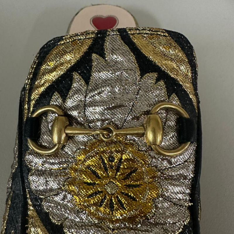 Mule Gucci Metal Dourado-35