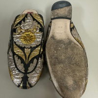 Mule Gucci Metal Dourado-35