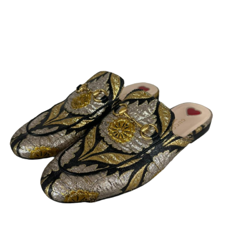 Mule Gucci Metal Dourado-35